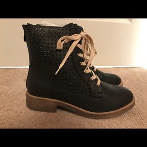 Brand new black combat boots